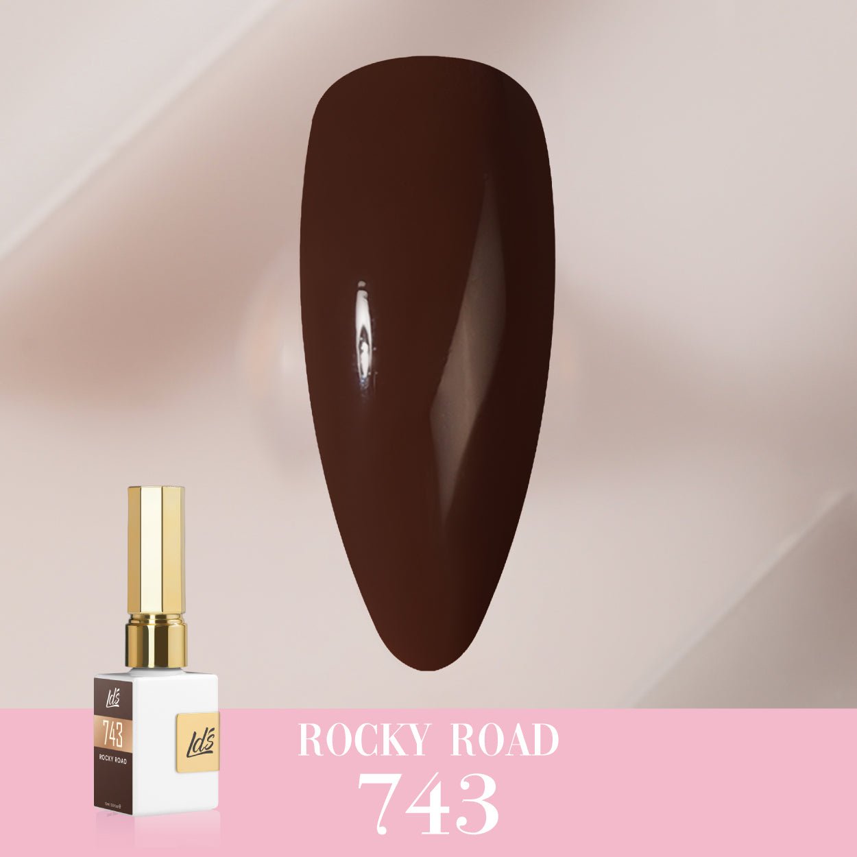 LDS Color Craze Gel Nail Polish - 743 Rocky Road - 0.5oz - DTK Nail Supply