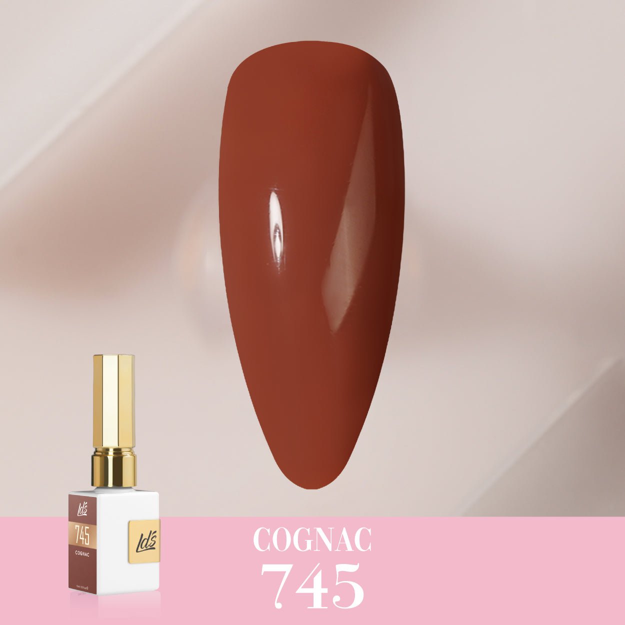 LDS Color Craze Gel Nail Polish - 745 Cognac - 0.5oz - DTK Nail Supply