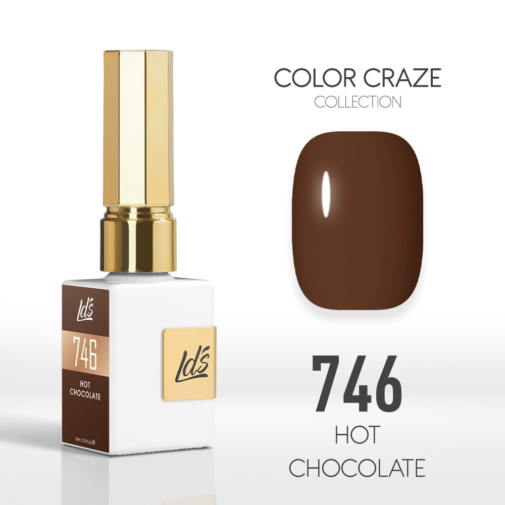 LDS Color Craze Gel Nail Polish - 746 Hot Chocolate - 0.5oz - DTK Nail Supply
