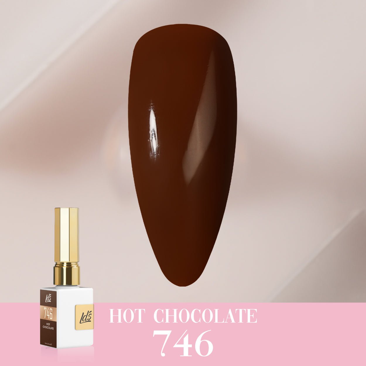 LDS Color Craze Gel Nail Polish - 746 Hot Chocolate - 0.5oz - DTK Nail Supply