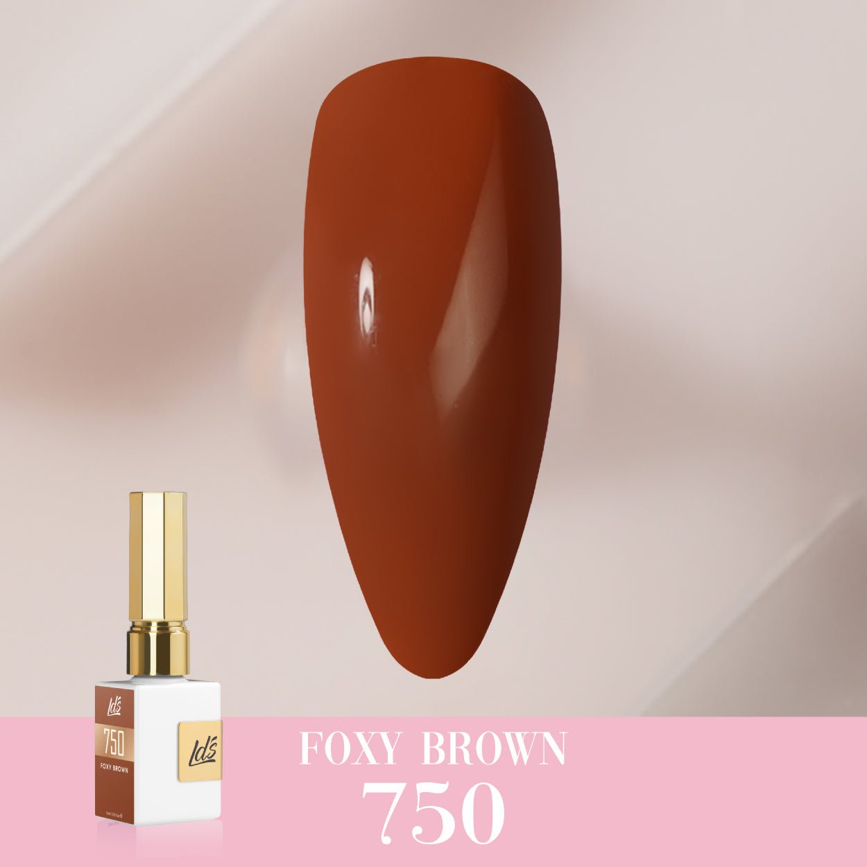 LDS Color Craze Gel Nail Polish - 750 Foxy Brown - 0.5oz - DTK Nail Supply