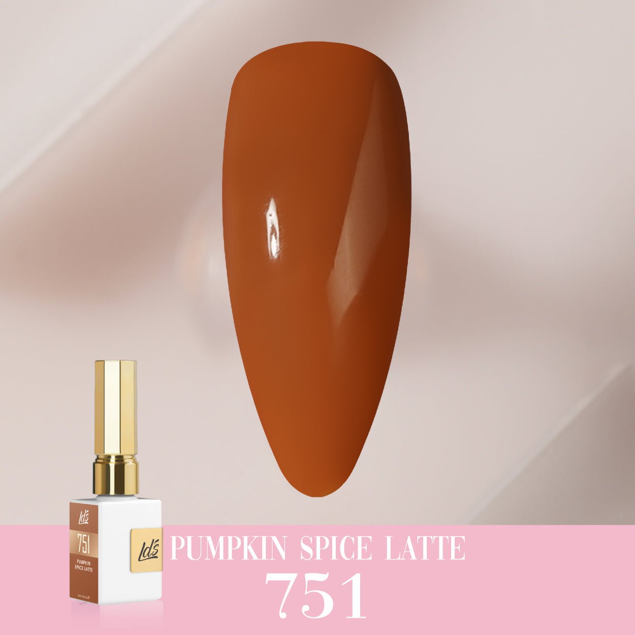 LDS Color Craze Gel Nail Polish - 751 Pumpkin Spice Latte - 0.5oz - DTK Nail Supply