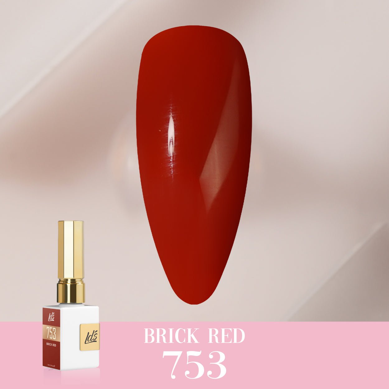 LDS Color Craze Gel Nail Polish - 753 Brick Red - 0.5oz - DTK Nail Supply