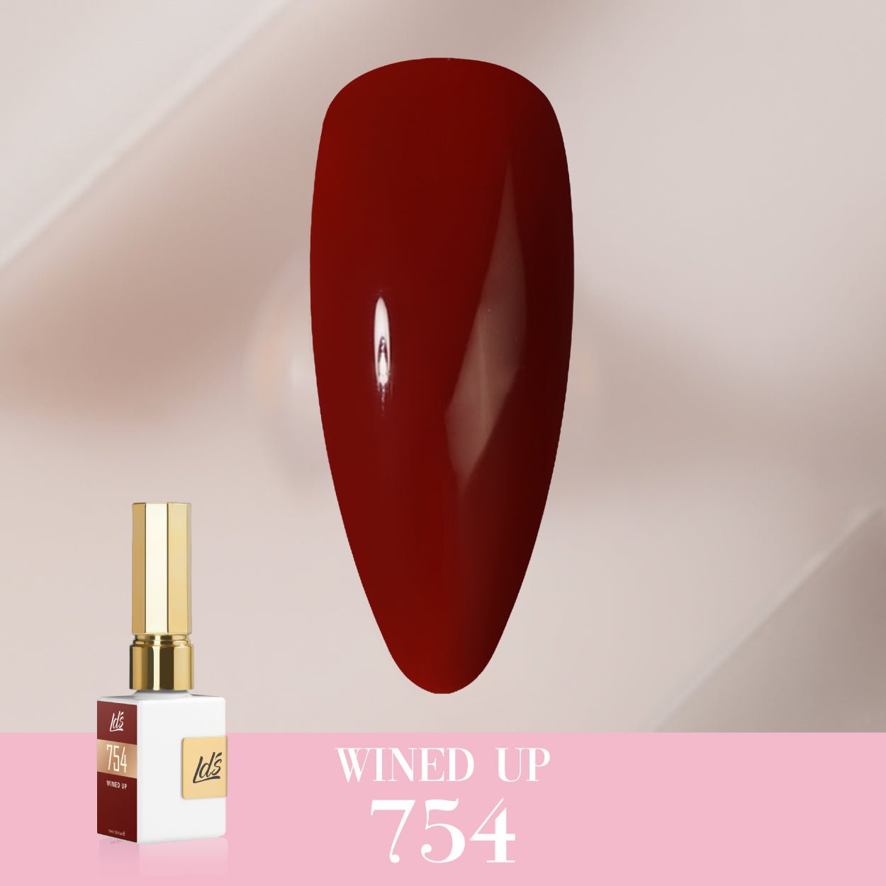 LDS Color Craze Gel Nail Polish - 754 Wined Up - 0.5oz - DTK Nail Supply