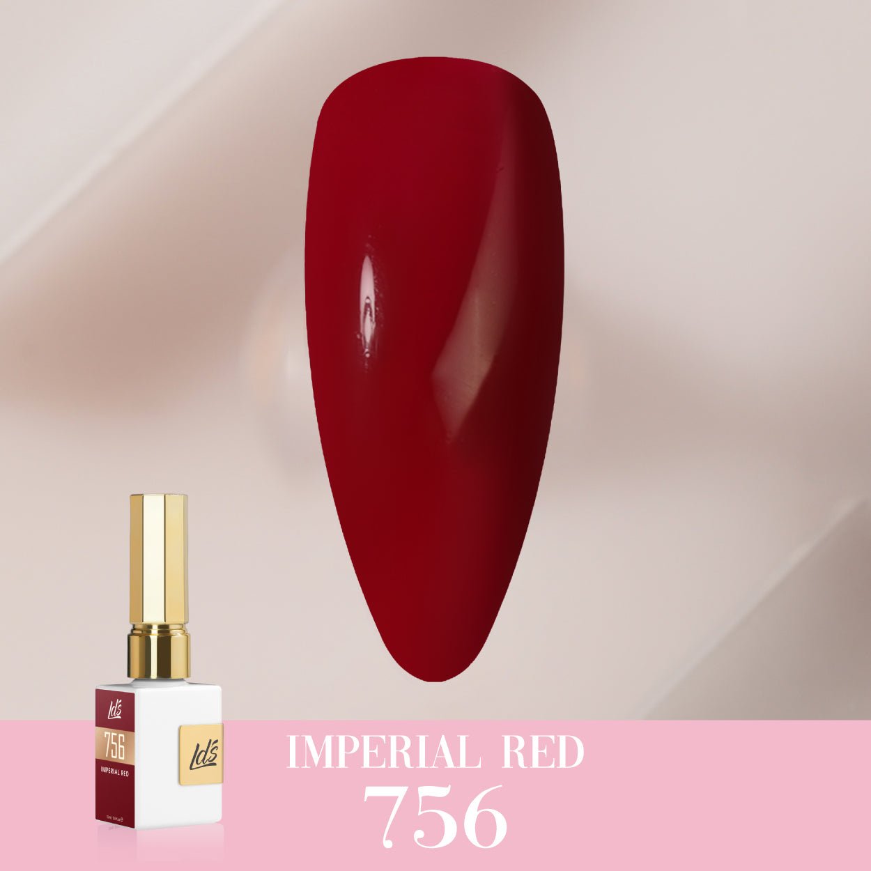 LDS Color Craze Gel Nail Polish - 756 Imperial Red - 0.5oz - DTK Nail Supply