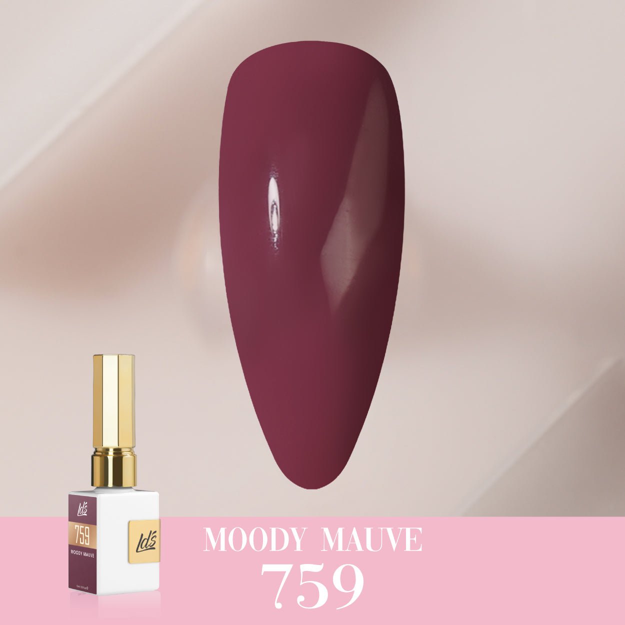 LDS Color Craze Gel Nail Polish - 759 Moody Mauve - 0.5oz - DTK Nail Supply
