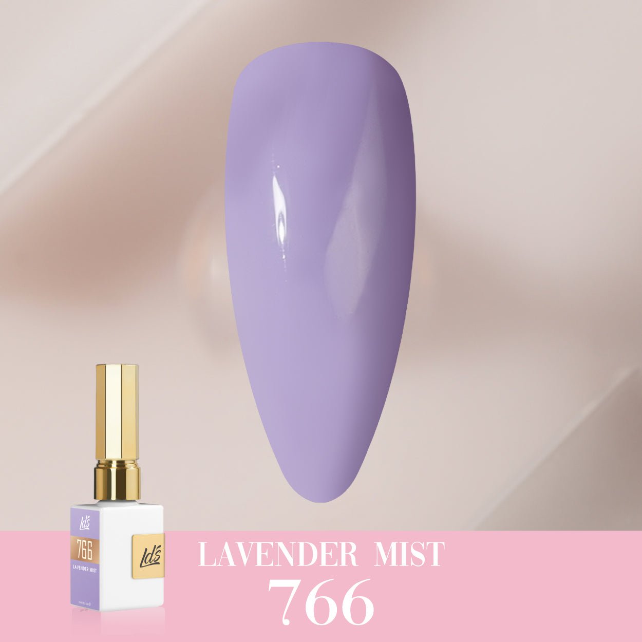 LDS Color Craze Gel Nail Polish - 766 Lavender Mist - 0.5oz - DTK Nail Supply