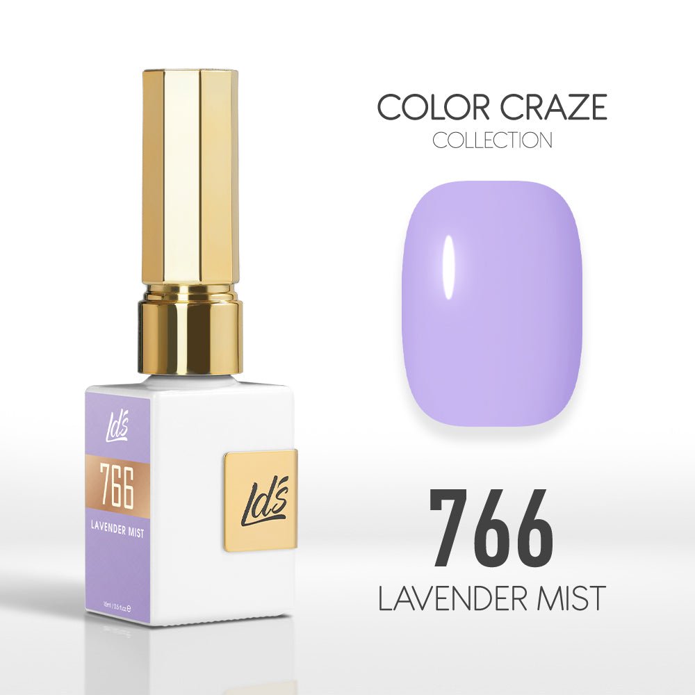 LDS Color Craze Gel Nail Polish - 766 Lavender Mist - 0.5oz - DTK Nail Supply