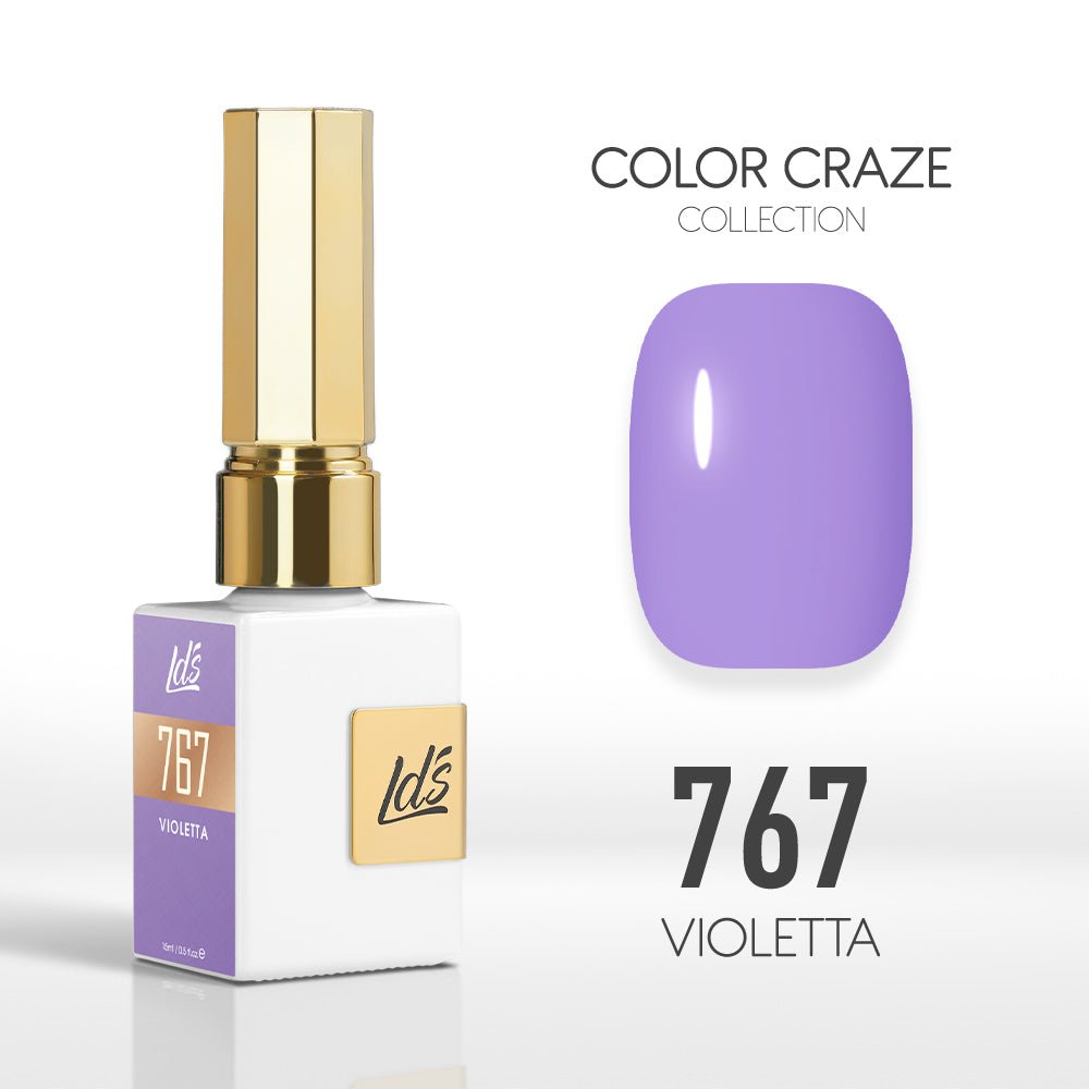 LDS Color Craze Gel Nail Polish - 767 Violetta - 0.5oz - DTK Nail Supply