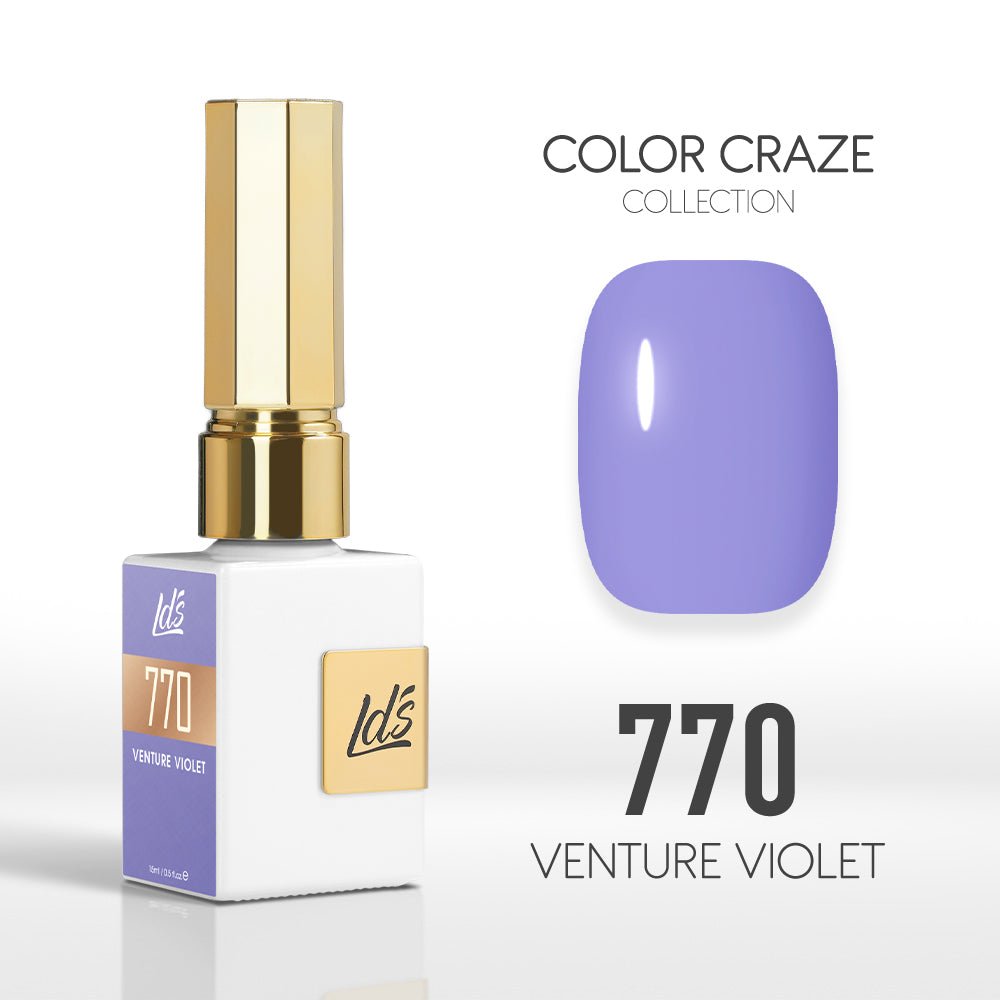 LDS Color Craze Gel Nail Polish - 770 Venture Violet - 0.5oz - DTK Nail Supply