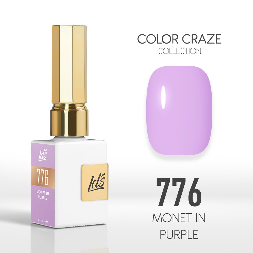 LDS Color Craze Gel Nail Polish - 776 Monet in Purple - 0.5oz - DTK Nail Supply