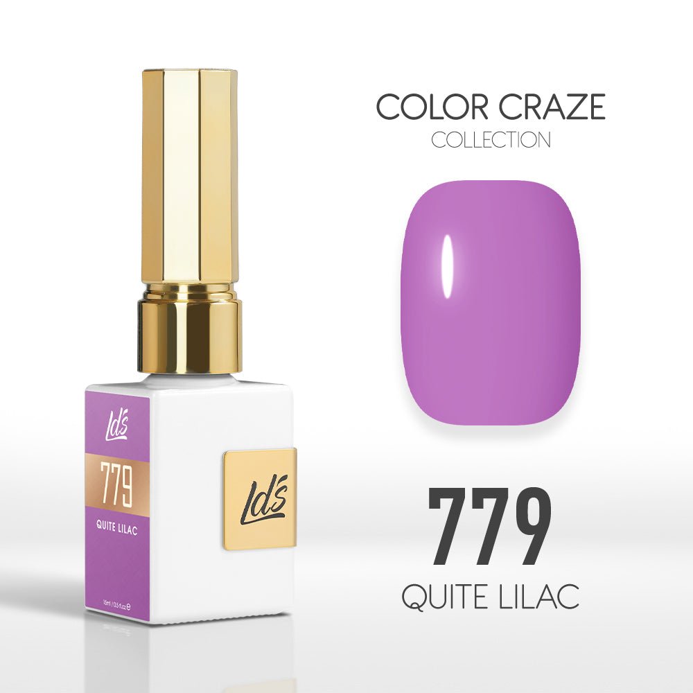 LDS Color Craze Gel Nail Polish - 779 Quite Lilac - 0.5oz - DTK Nail Supply