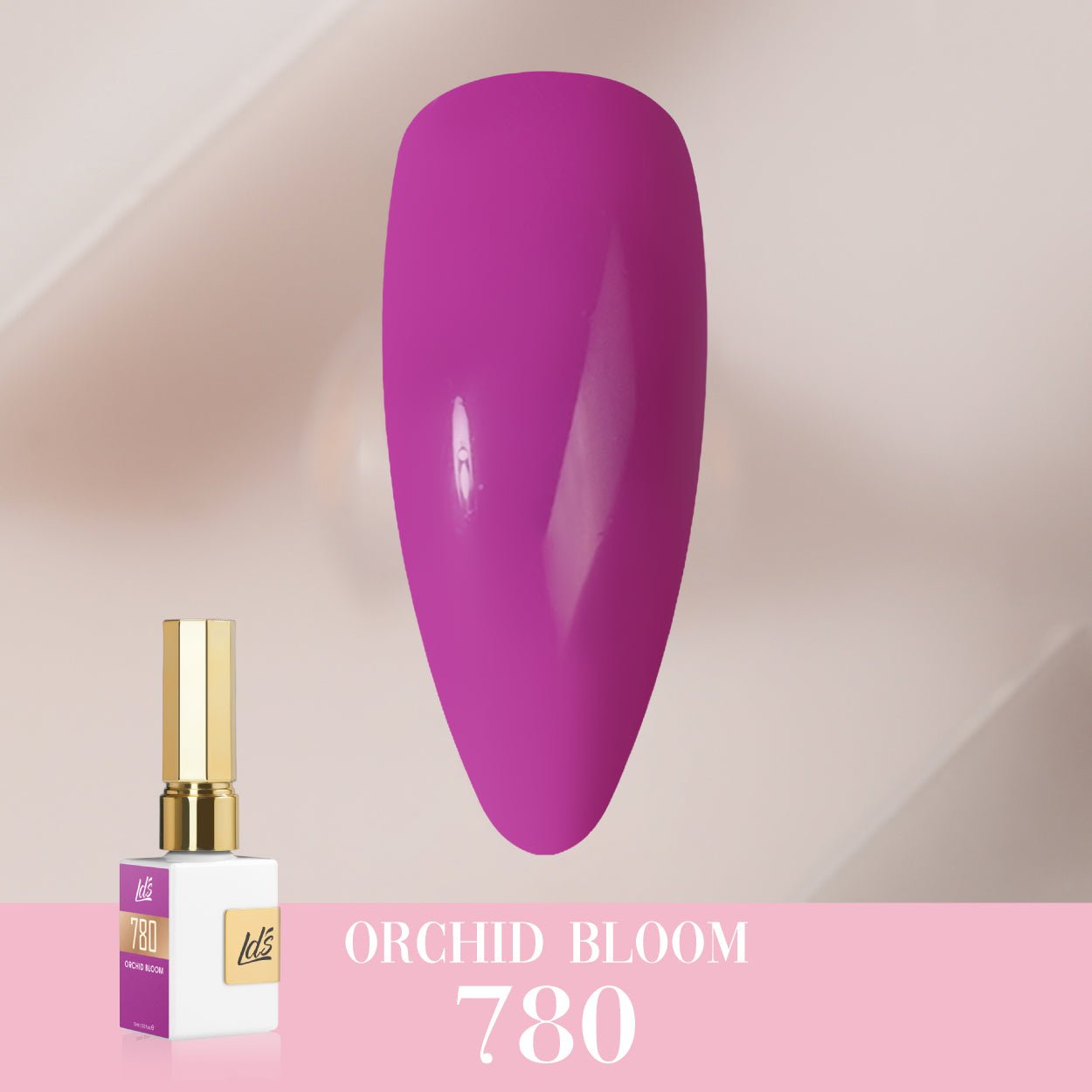 LDS Color Craze Gel Nail Polish - 780 Orchid Bloom - 0.5oz - DTK Nail Supply