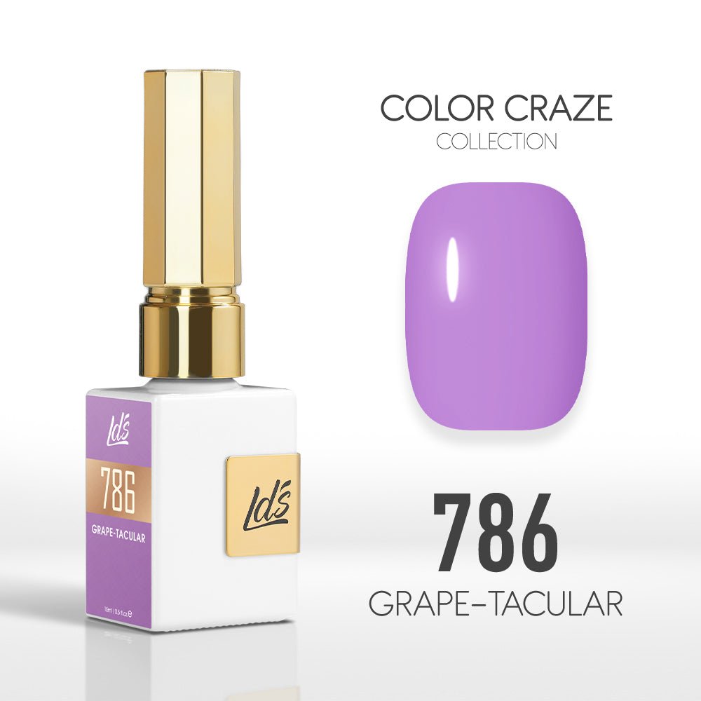 LDS Color Craze Gel Nail Polish - 786 Grape - tacular - 0.5oz - DTK Nail Supply