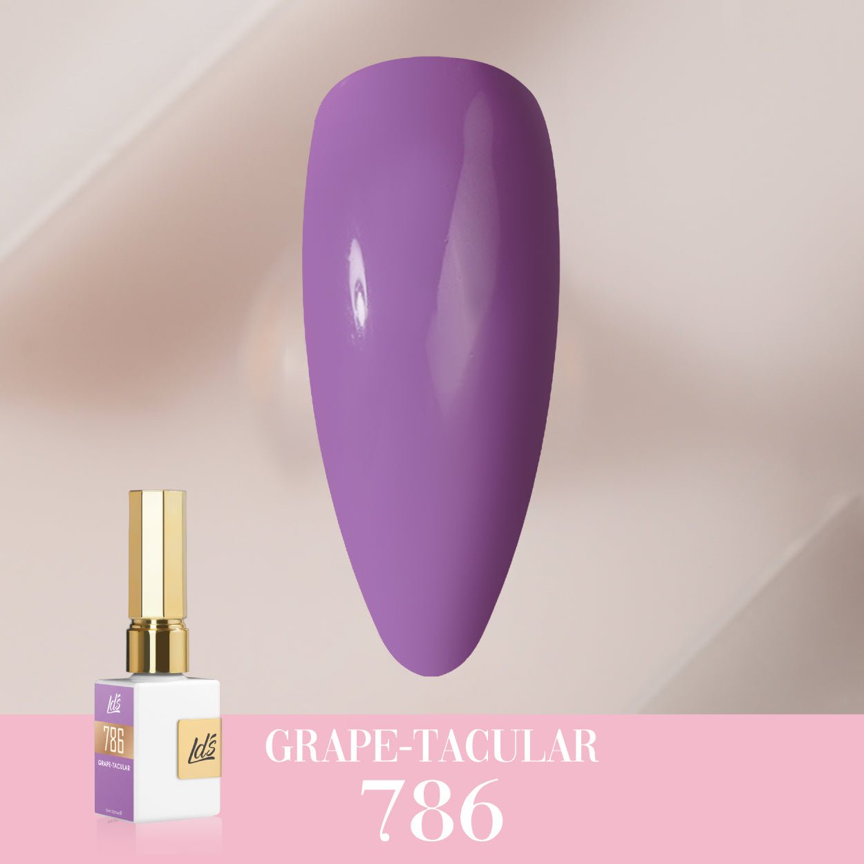 LDS Color Craze Gel Nail Polish - 786 Grape - tacular - 0.5oz - DTK Nail Supply