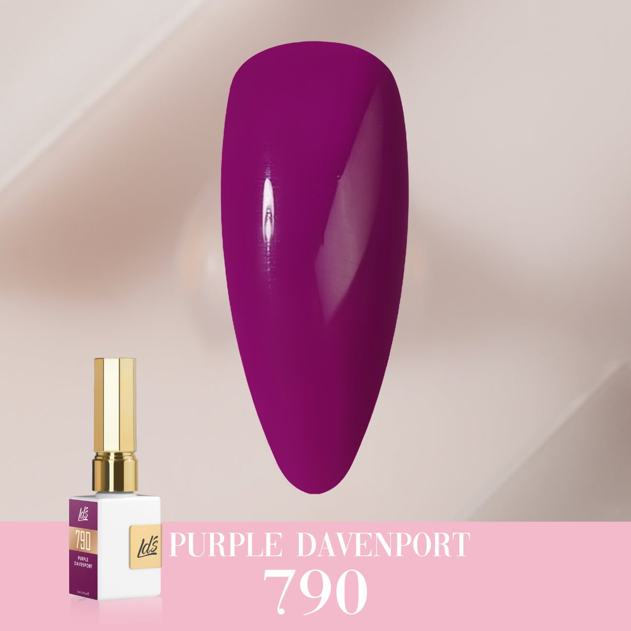 LDS Color Craze Gel Nail Polish - 790 Purple Davenport - 0.5oz - DTK Nail Supply