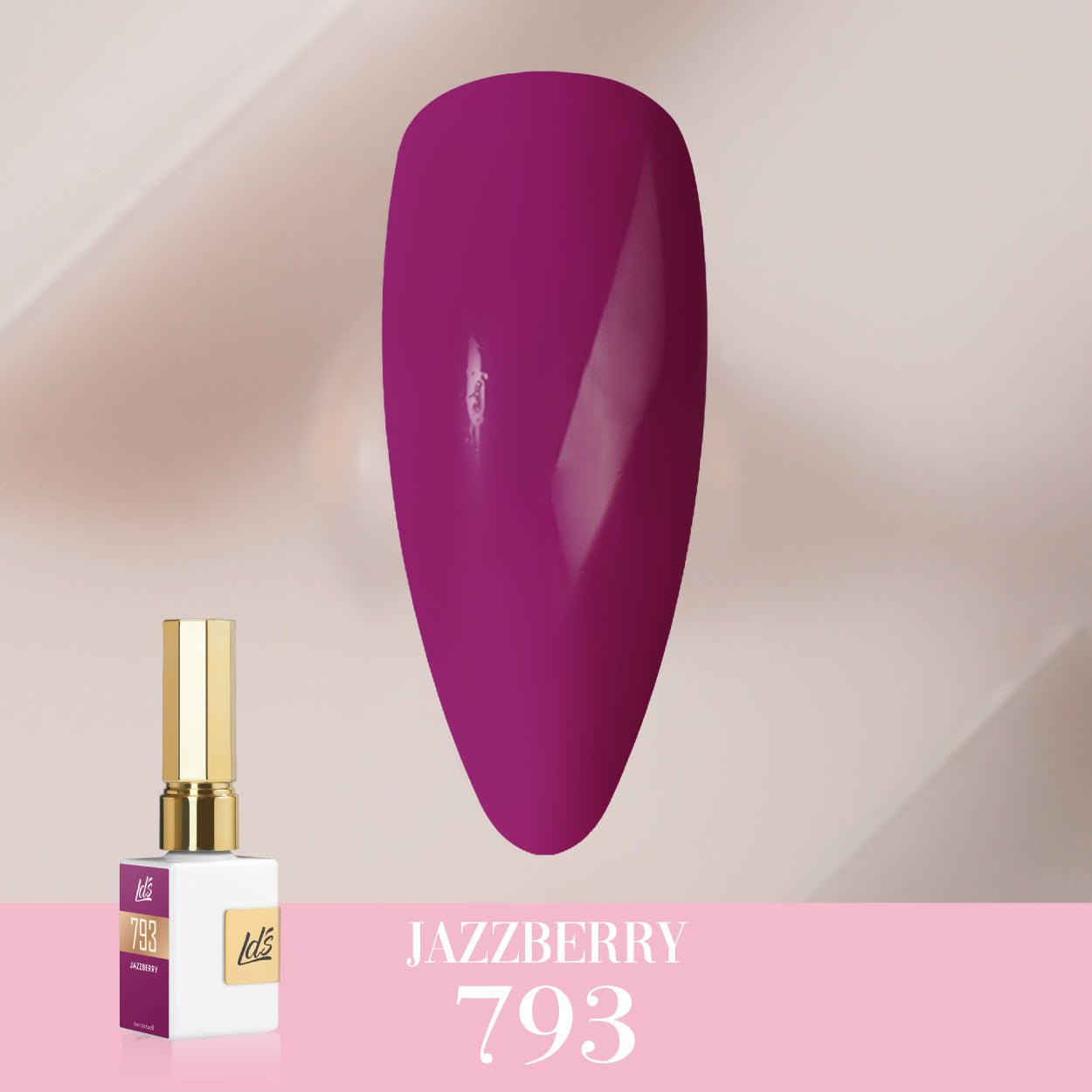 LDS Color Craze Gel Nail Polish - 793 Jazzberry - 0.5oz - DTK Nail Supply
