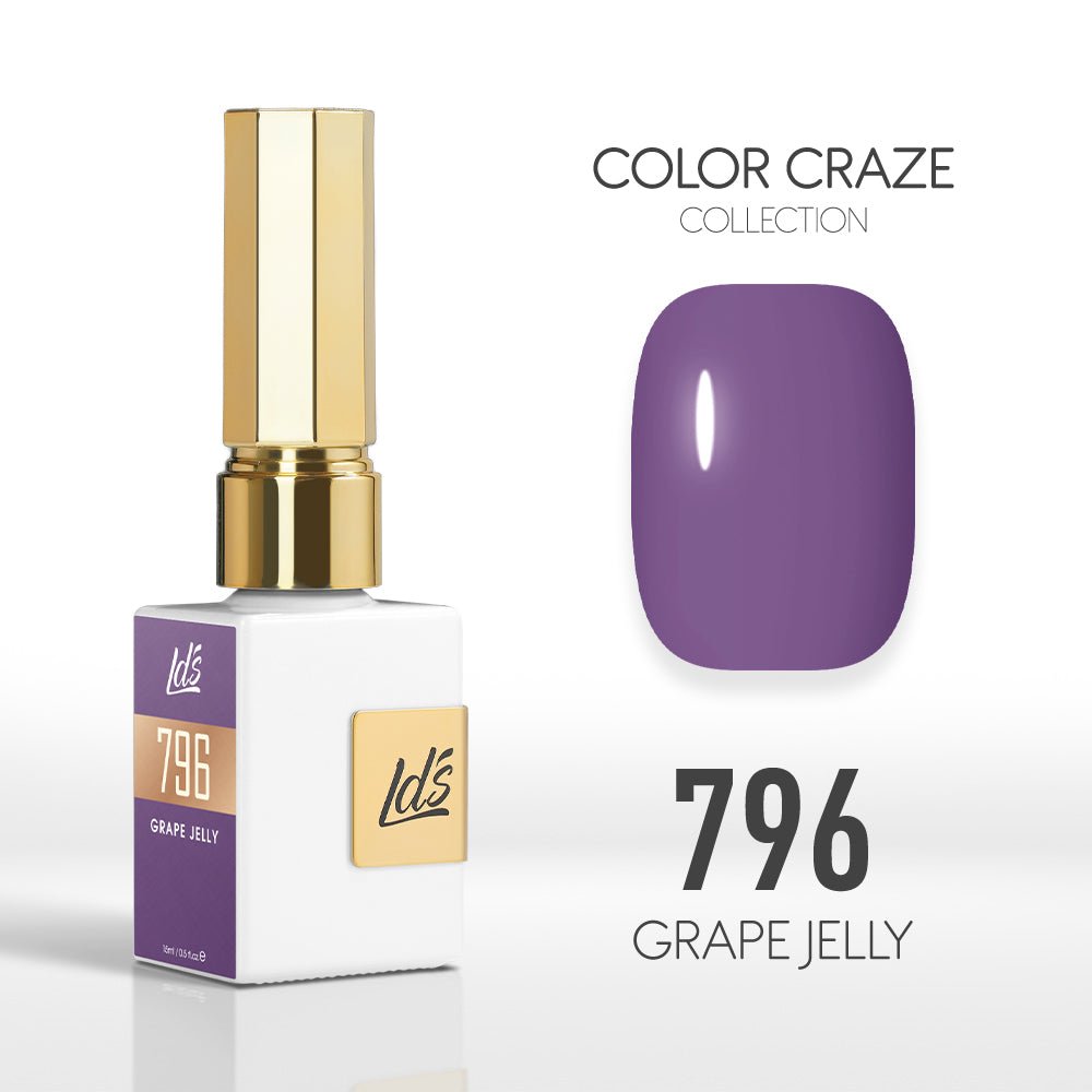 LDS Color Craze Gel Nail Polish - 796 Grape Jelly - 0.5oz - DTK Nail Supply