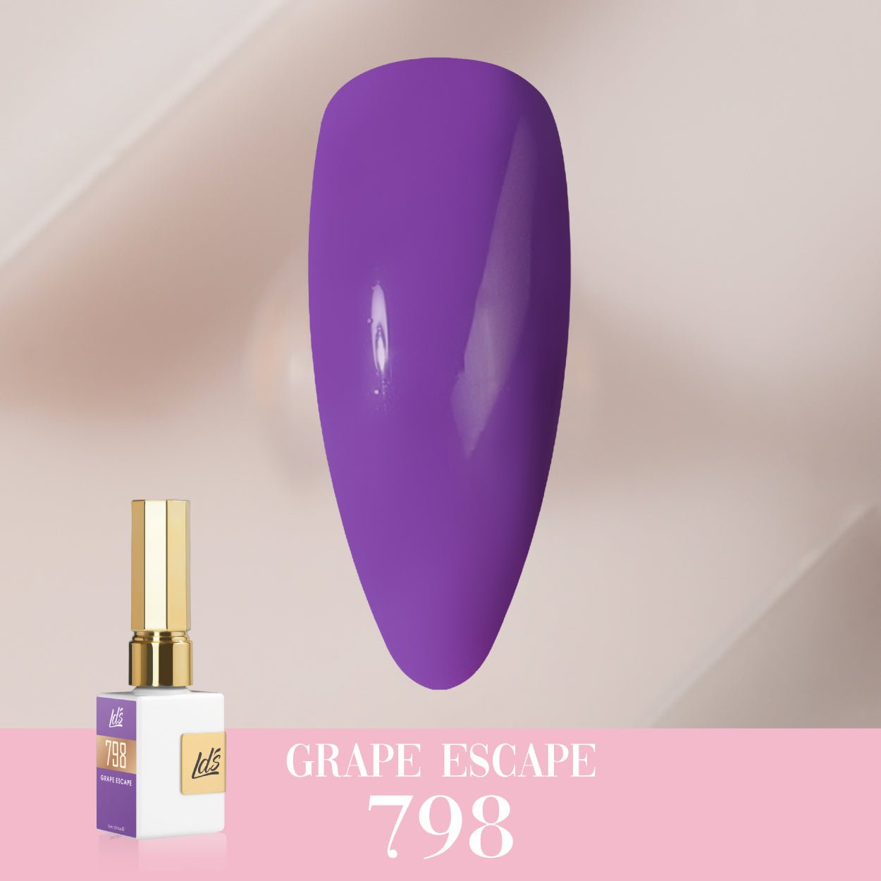 LDS Color Craze Gel Nail Polish - 798 Grape Escape - 0.5oz - DTK Nail Supply