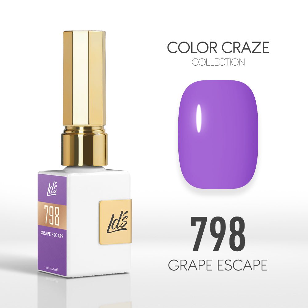 LDS Color Craze Gel Nail Polish - 798 Grape Escape - 0.5oz - DTK Nail Supply