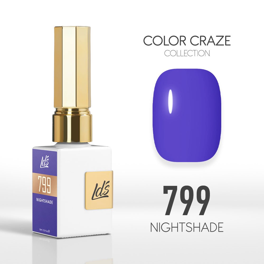 LDS Color Craze Gel Nail Polish - 799 Nightshade - 0.5oz - DTK Nail Supply