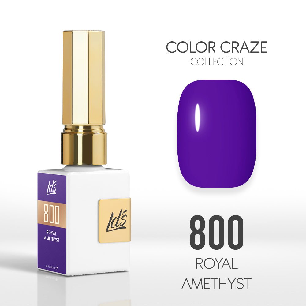 LDS Color Craze Gel Nail Polish - 800 Royal Amethyst - 0.5oz - DTK Nail Supply
