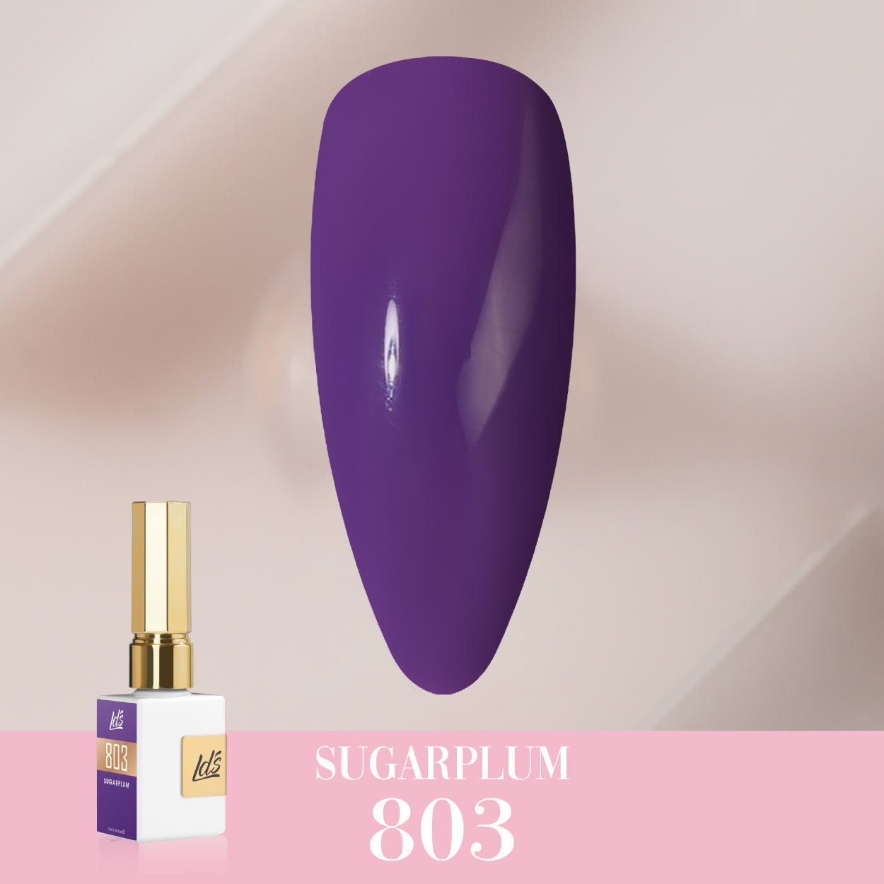 LDS Color Craze Gel Nail Polish - 803 Sugarplum - 0.5oz - DTK Nail Supply