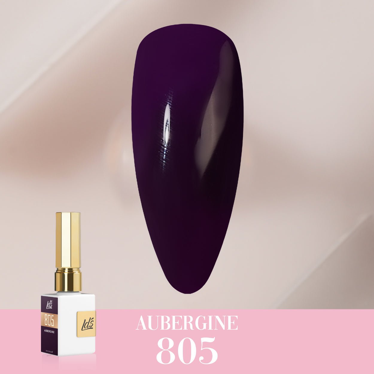 LDS Color Craze Gel Nail Polish - 805 Aubergine - 0.5oz - DTK Nail Supply