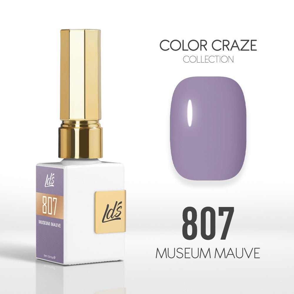 LDS Color Craze Gel Nail Polish - 807 Museum Mauve - 0.5oz - DTK Nail Supply