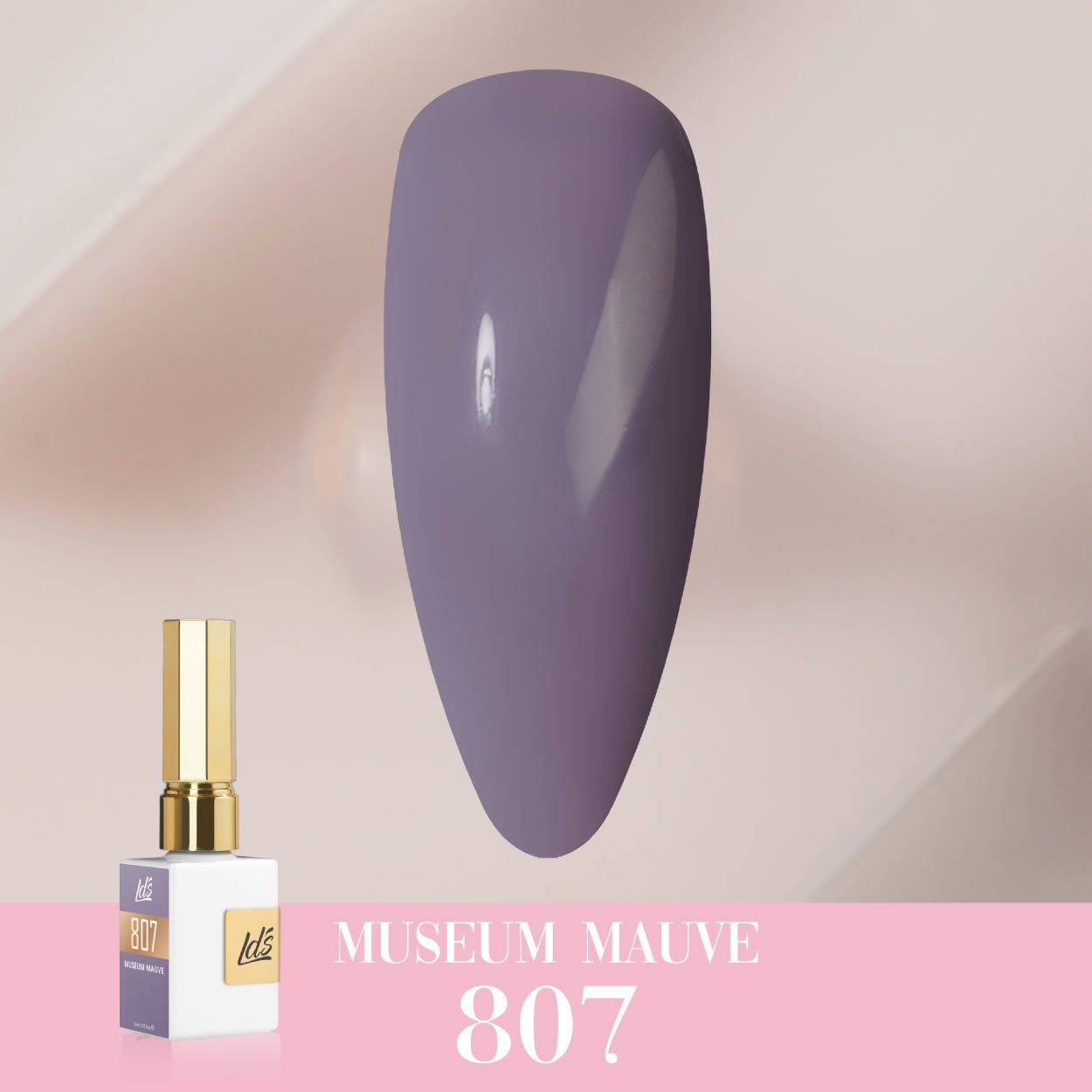 LDS Color Craze Gel Nail Polish - 807 Museum Mauve - 0.5oz - DTK Nail Supply