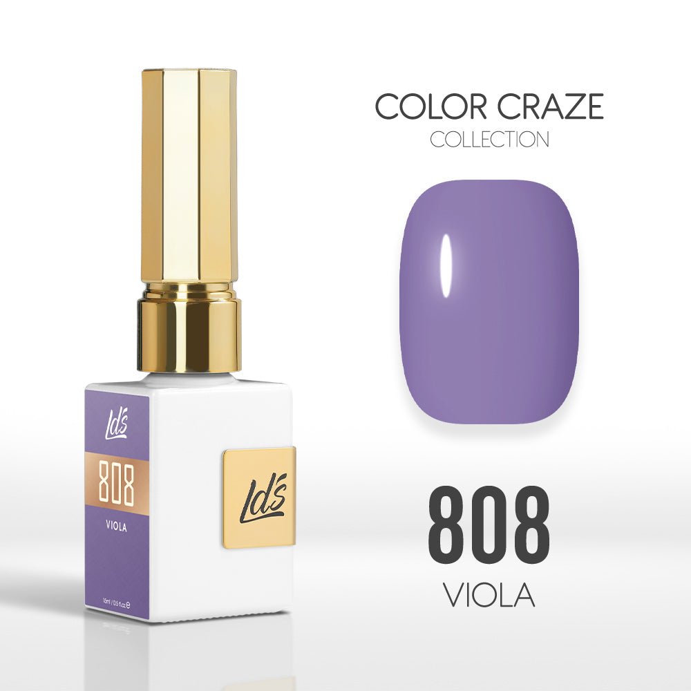 LDS Color Craze Gel Nail Polish - 808 Viola - 0.5oz - DTK Nail Supply