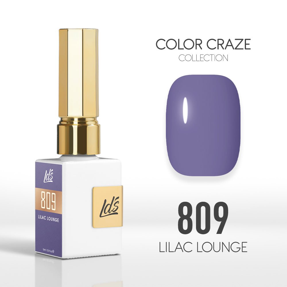 LDS Color Craze Gel Nail Polish - 809 Lilac Lounge - 0.5oz - DTK Nail Supply