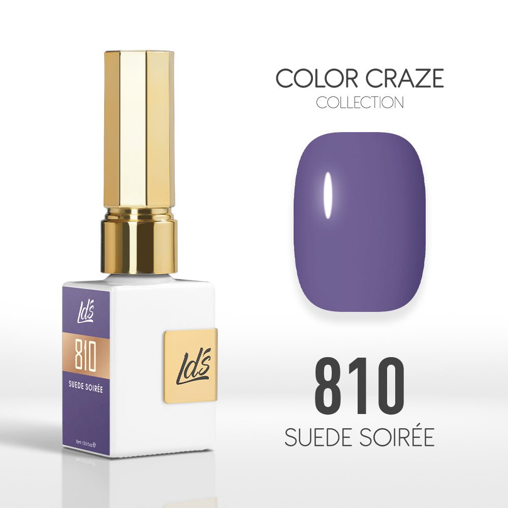 LDS Color Craze Gel Nail Polish - 810 Suede Soirée - 0.5oz - DTK Nail Supply
