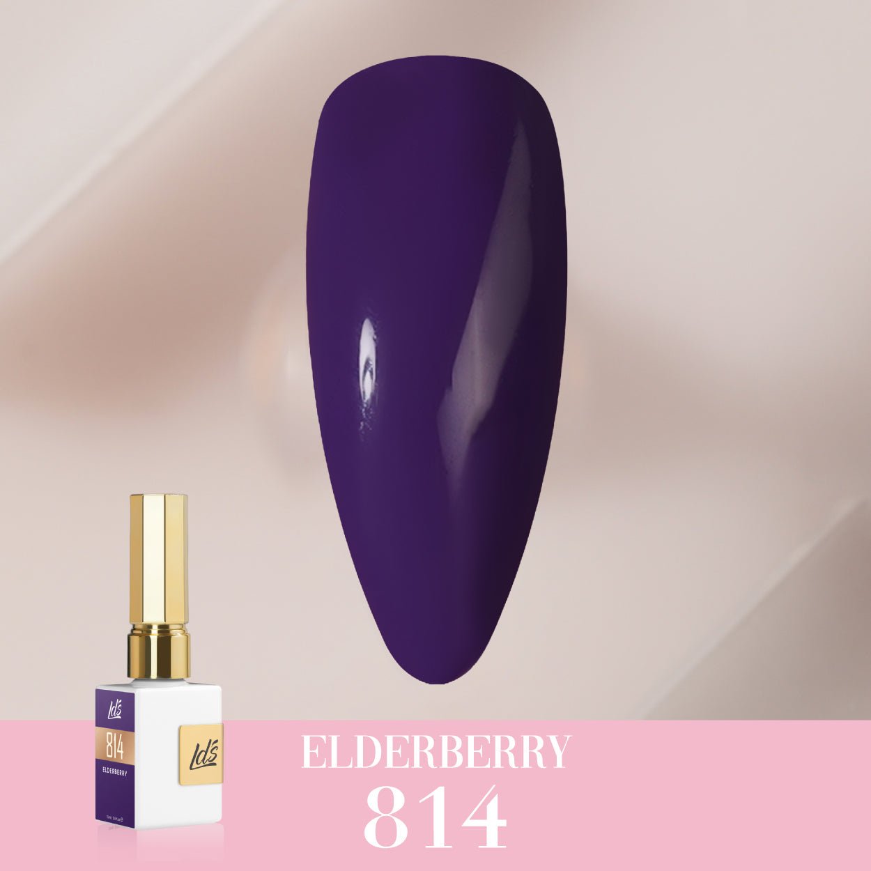 LDS Color Craze Gel Nail Polish - 814 Elderberry - 0.5oz - DTK Nail Supply