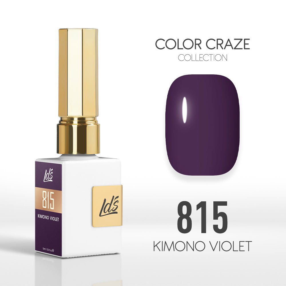 LDS Color Craze Gel Nail Polish - 815 Kimono Violet - 0.5oz - DTK Nail Supply