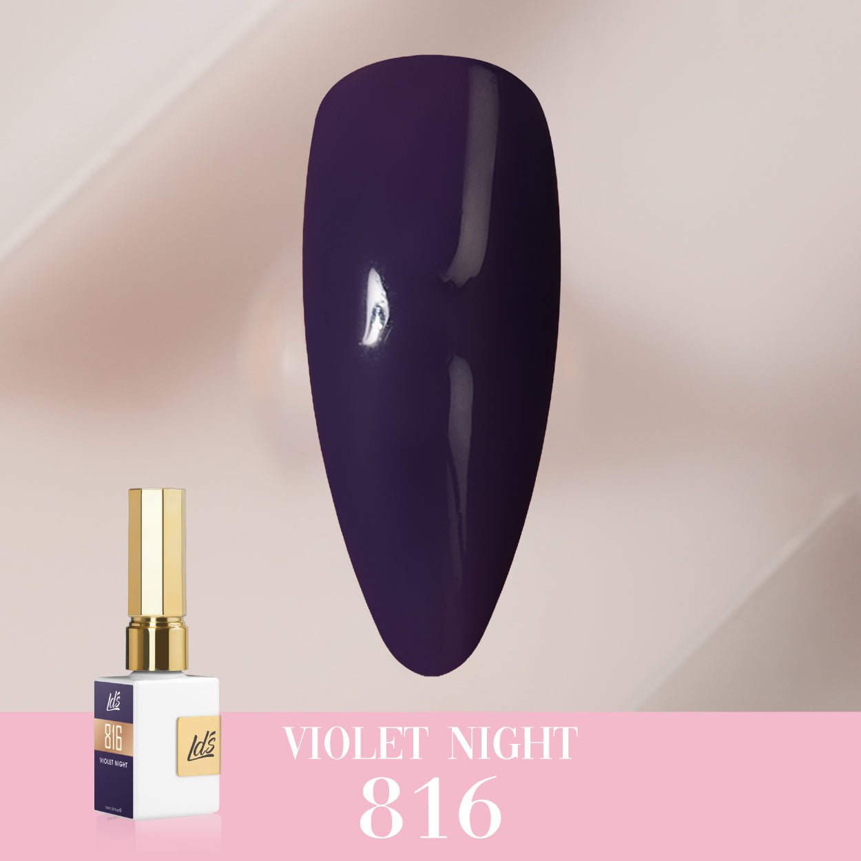LDS Color Craze Gel Nail Polish - 816 Violet Night - 0.5oz - DTK Nail Supply