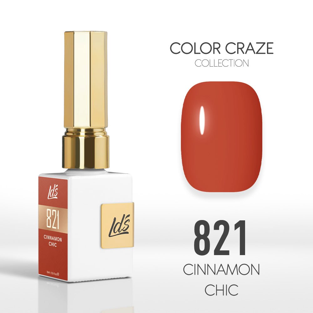 LDS Color Craze Gel Nail Polish - 821 Cinnamon Chic - 0.5oz - DTK Nail Supply