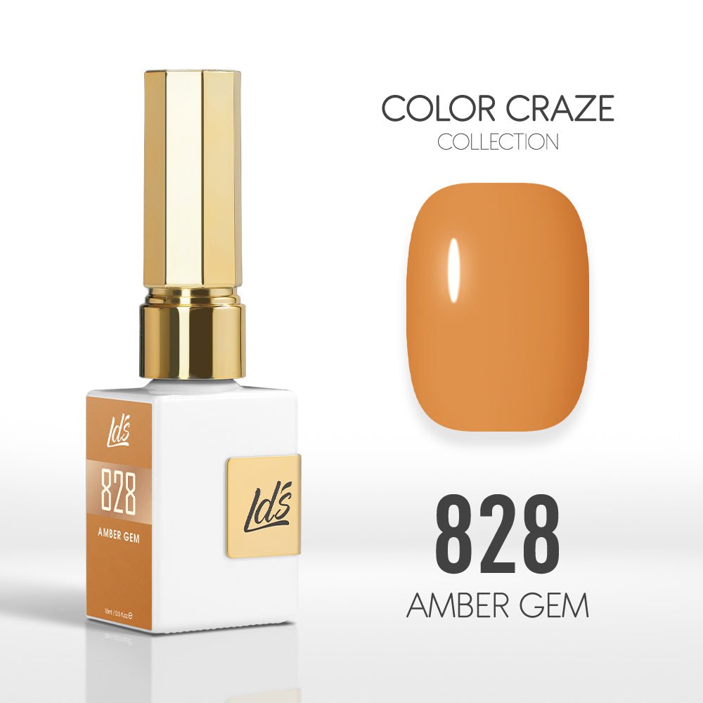 LDS Color Craze Gel Nail Polish - 828 Amber Gem - 0.5oz - DTK Nail Supply