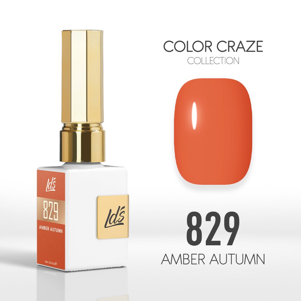 LDS Color Craze Gel Nail Polish - 829 Amber Autumn - 0.5oz - DTK Nail Supply