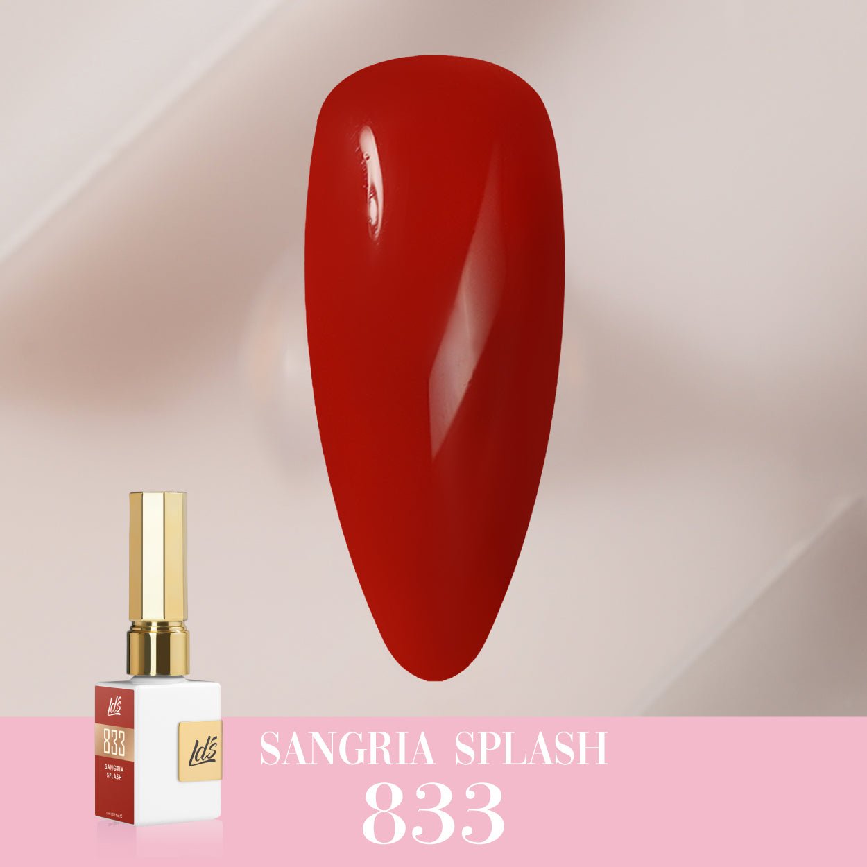 LDS Color Craze Gel Nail Polish - 833 Sangria Splash - 0.5oz - DTK Nail Supply