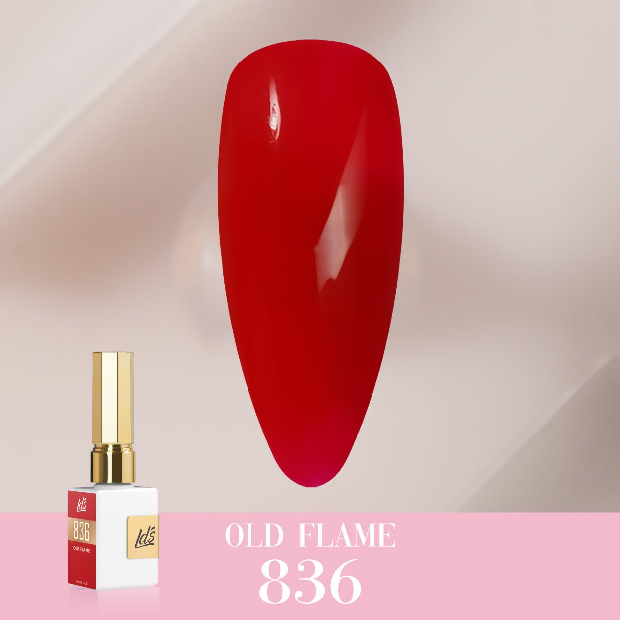 LDS Color Craze Gel Nail Polish - 836 Old Flame - 0.5oz - DTK Nail Supply