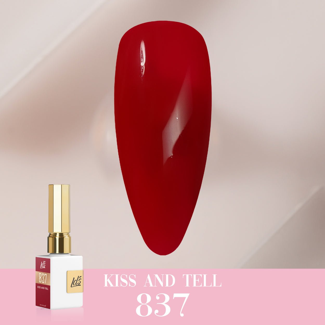 LDS Color Craze Gel Nail Polish - 837 Kiss and Tell - 0.5oz - DTK Nail Supply