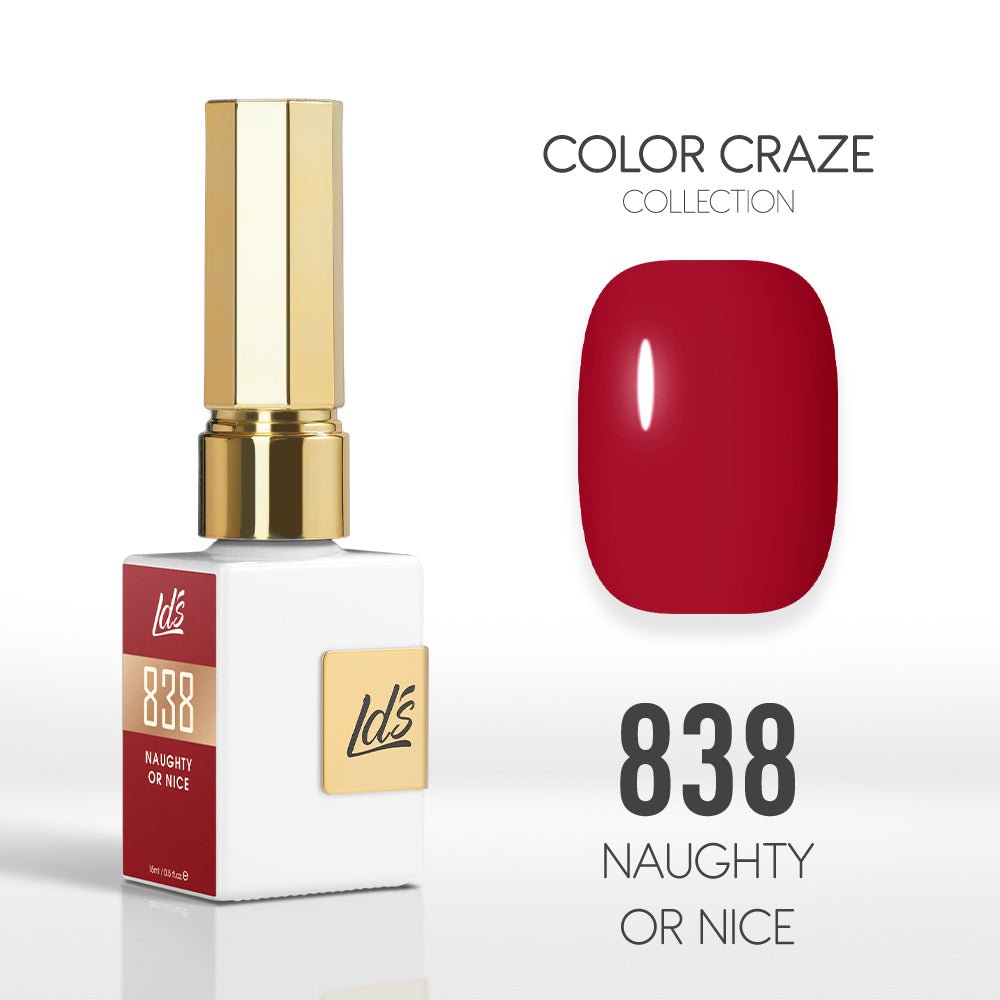 LDS Color Craze Gel Nail Polish - 838 Naughty or Nice - 0.5oz - DTK Nail Supply