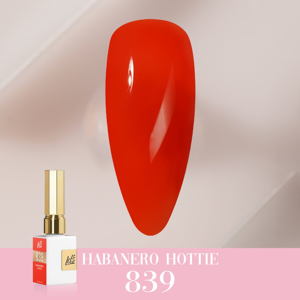 LDS Color Craze Gel Nail Polish - 839 Habanero Hottie - 0.5oz - DTK Nail Supply