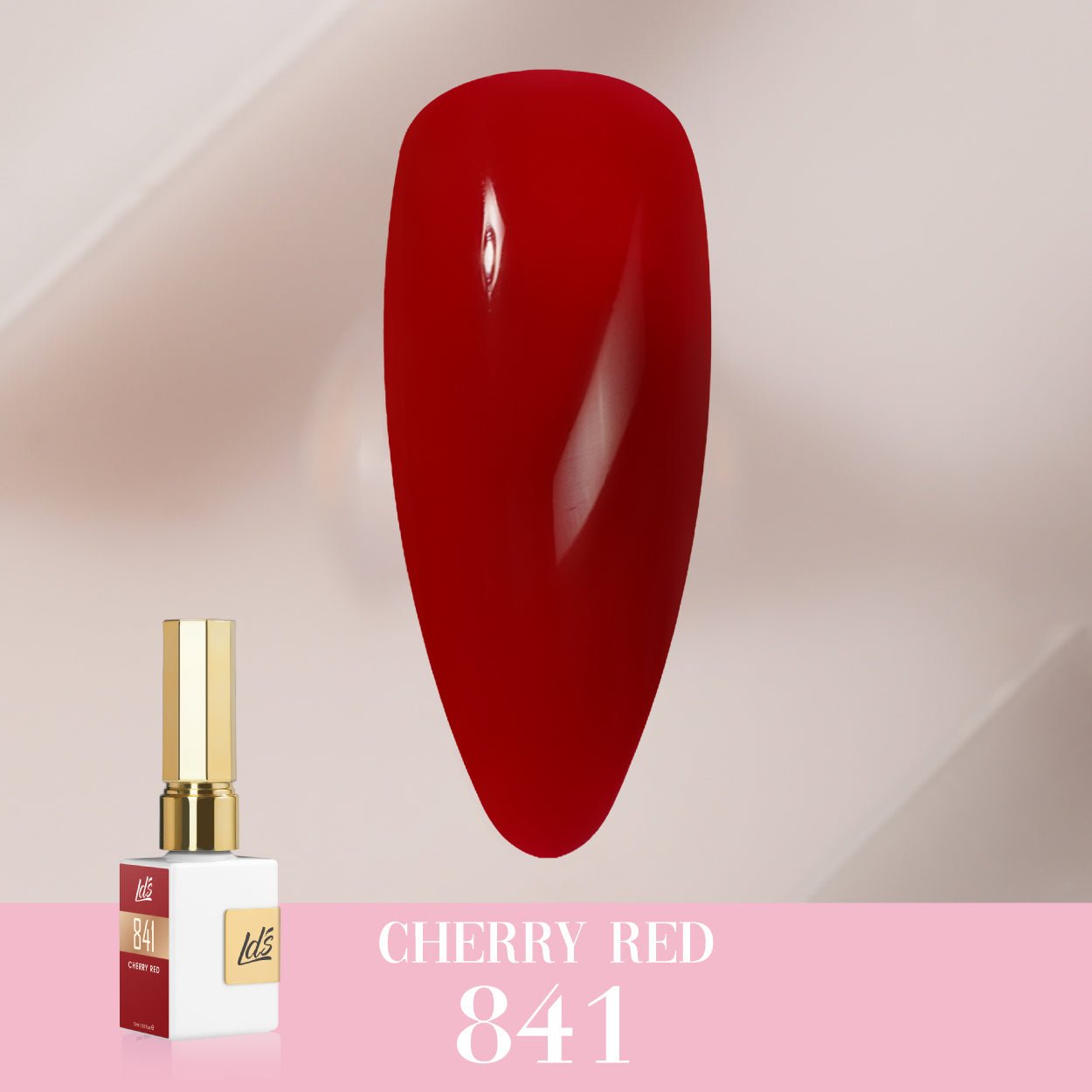 LDS Color Craze Gel Nail Polish - 841 Cherry Red - 0.5oz - DTK Nail Supply