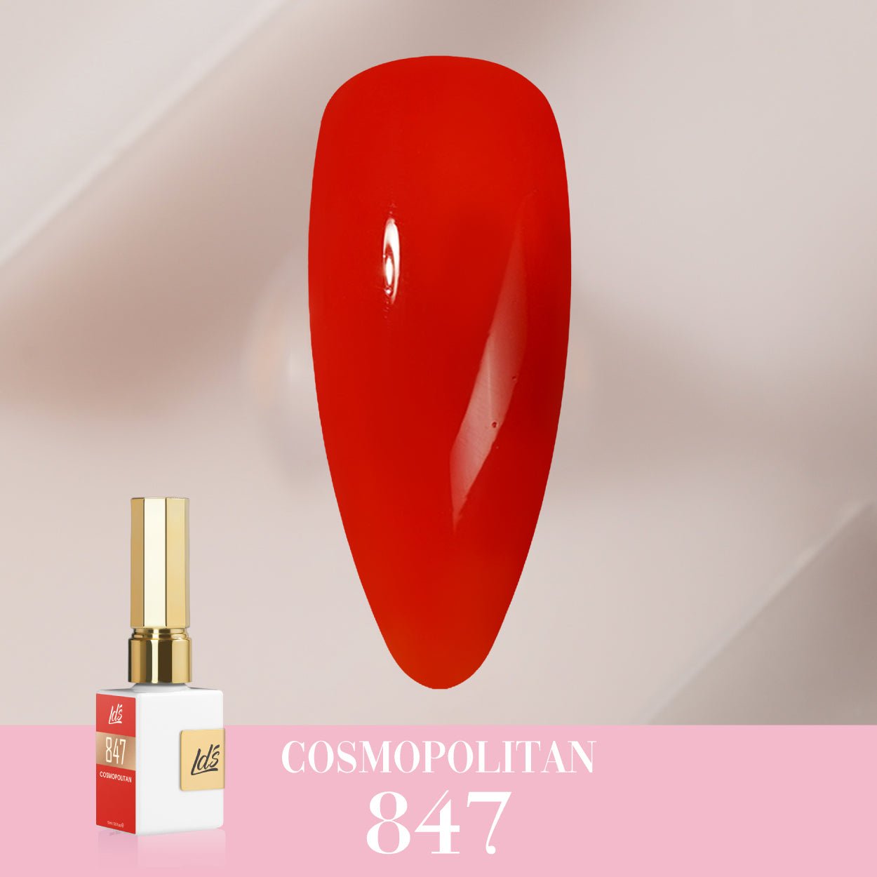 LDS Color Craze Gel Nail Polish - 847 Cosmopolitan - 0.5oz - DTK Nail Supply