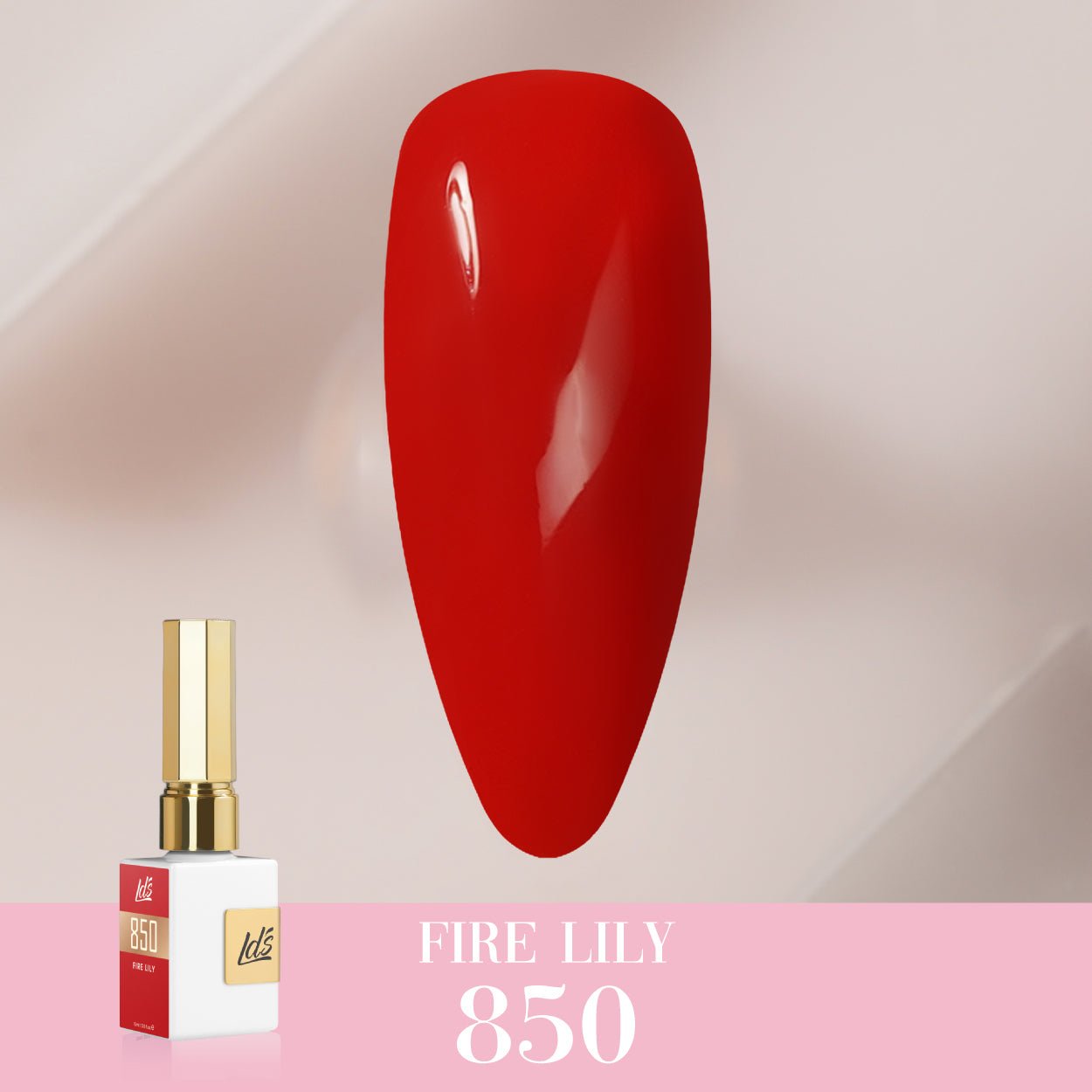 LDS Color Craze Gel Nail Polish - 850 Fire Lily - 0.5oz - DTK Nail Supply