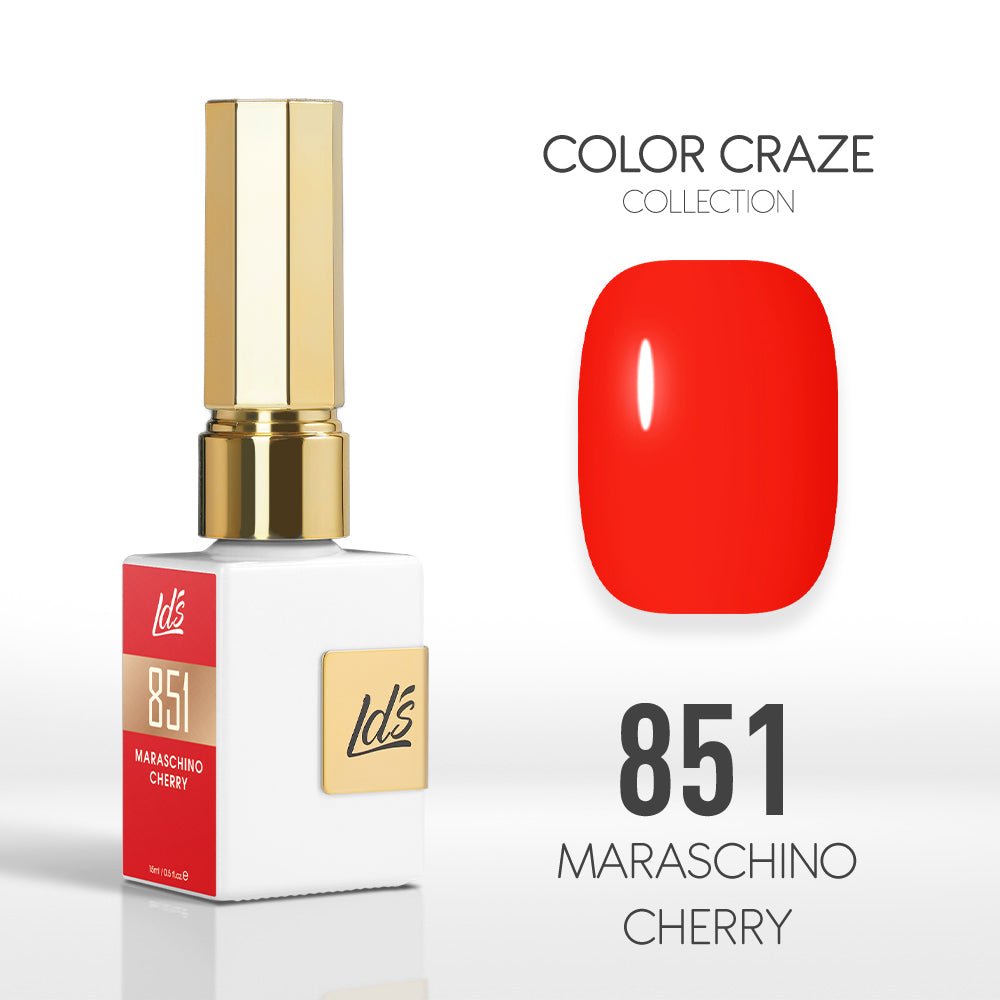 LDS Color Craze Gel Nail Polish - 851 Maraschino Cherry - 0.5oz - DTK Nail Supply