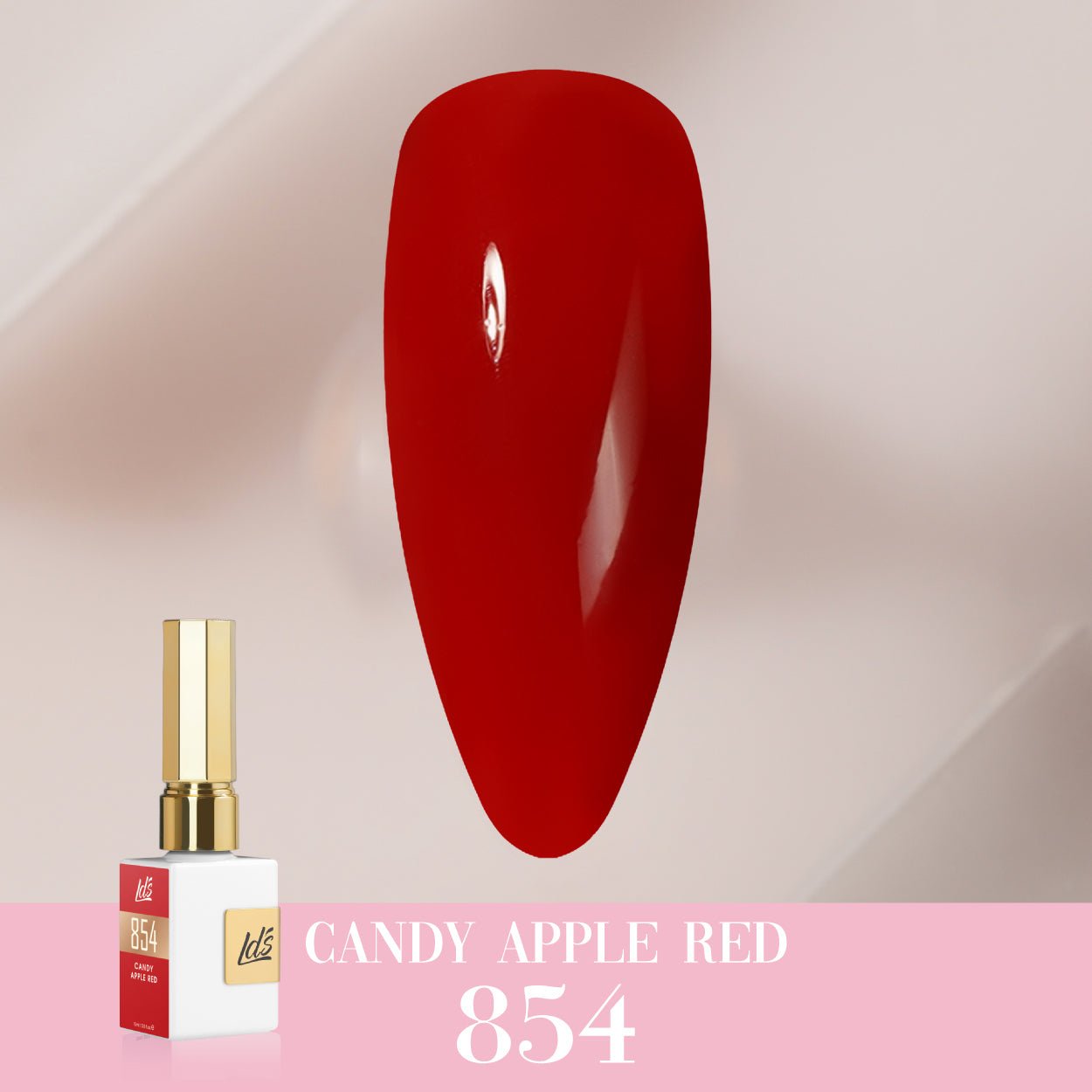 LDS Color Craze Gel Nail Polish - 854 Candy Apple Red - 0.5oz - DTK Nail Supply