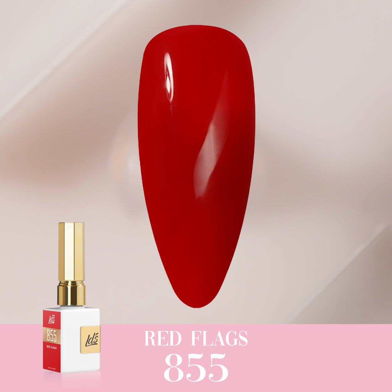 LDS Color Craze Gel Nail Polish - 855 Red Flags - 0.5oz - DTK Nail Supply